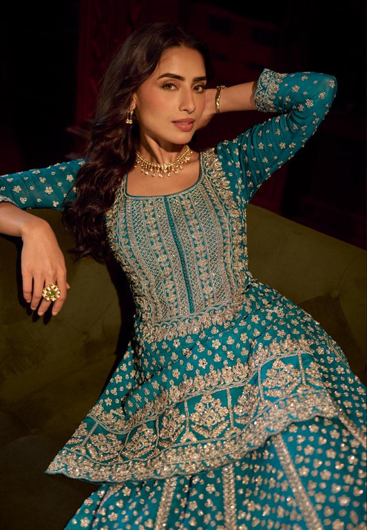 Teel Hand Embroidered Lehenga