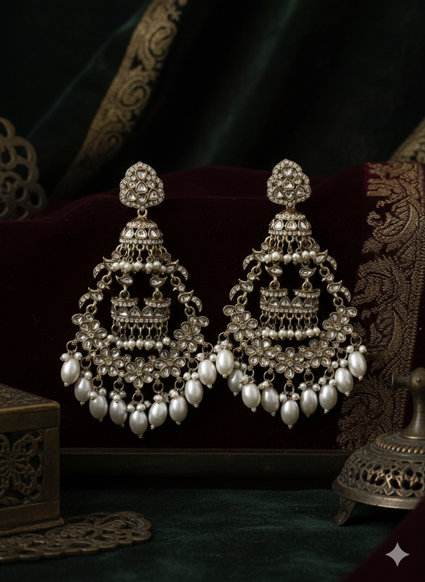 Chaandrika Pearl Jhumkas