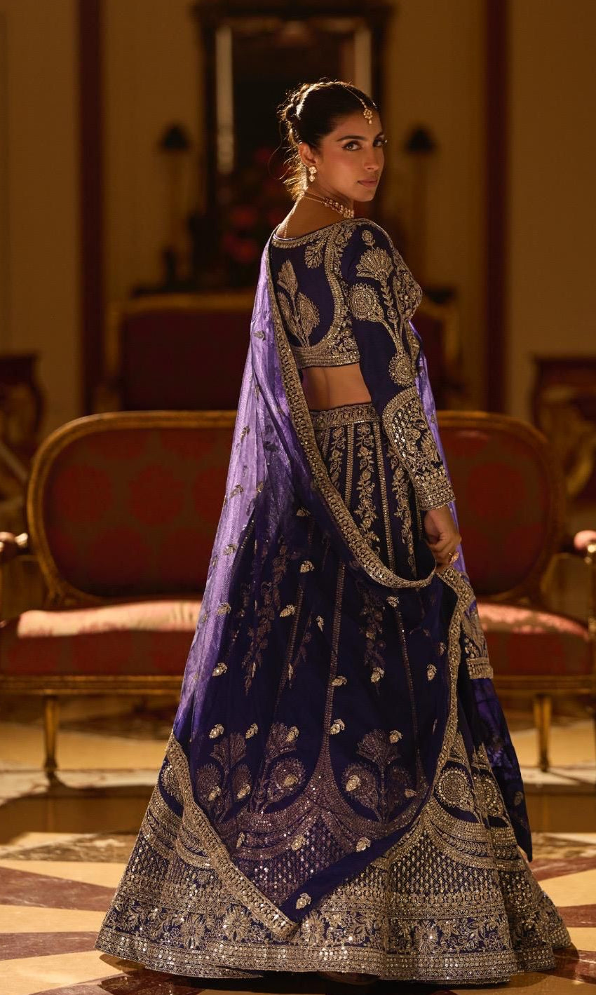 Handcrafted Mirrror Work Lehenga