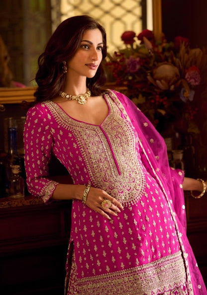 Gulab Georgette Lehenga