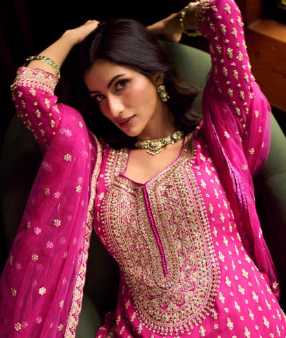 Gulab Georgette Lehenga