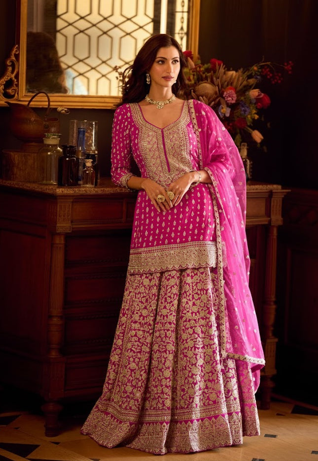 Gulab Georgette Lehenga